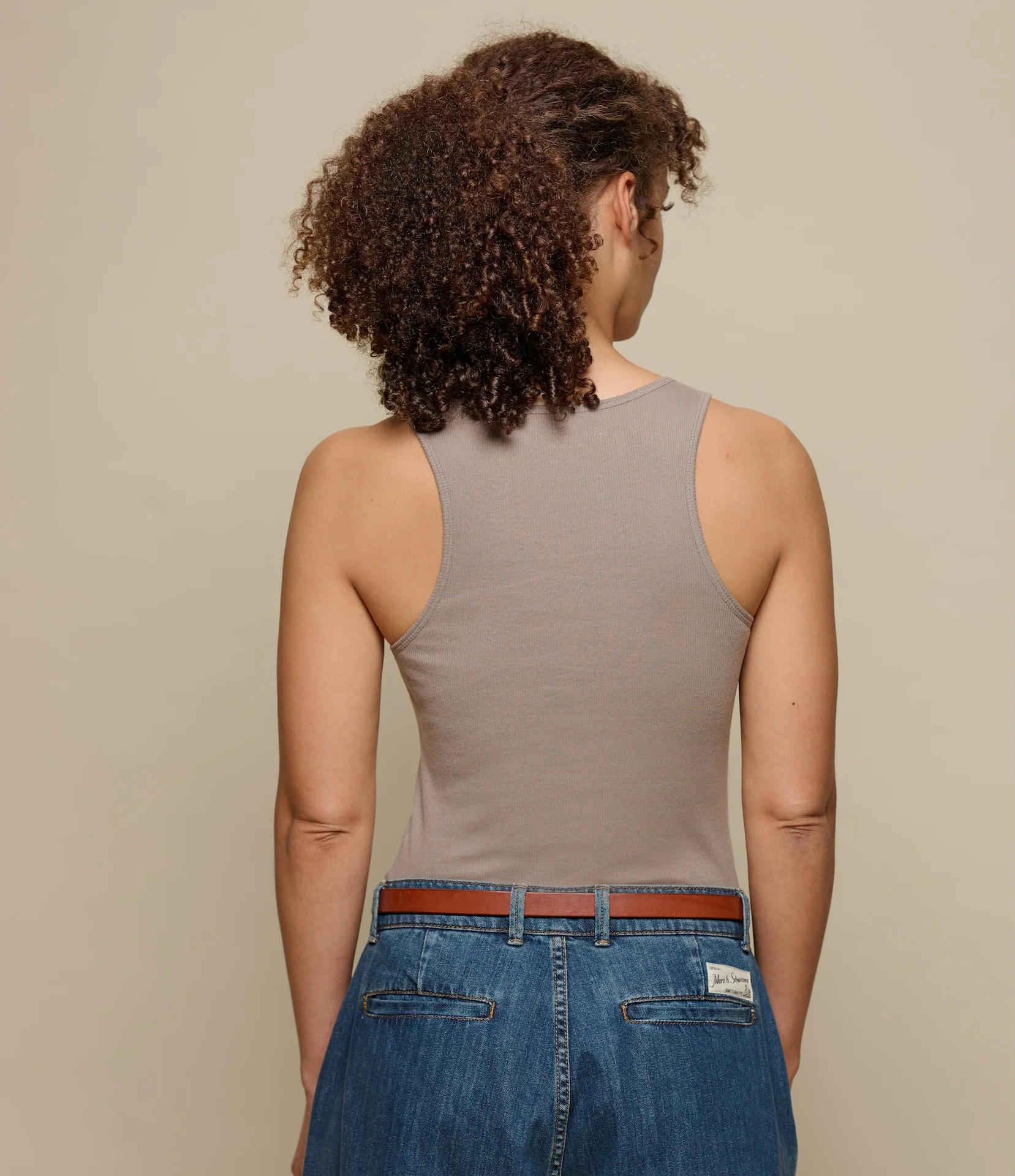 Fine Ribbed Cotton Women's Singlet - Image 3