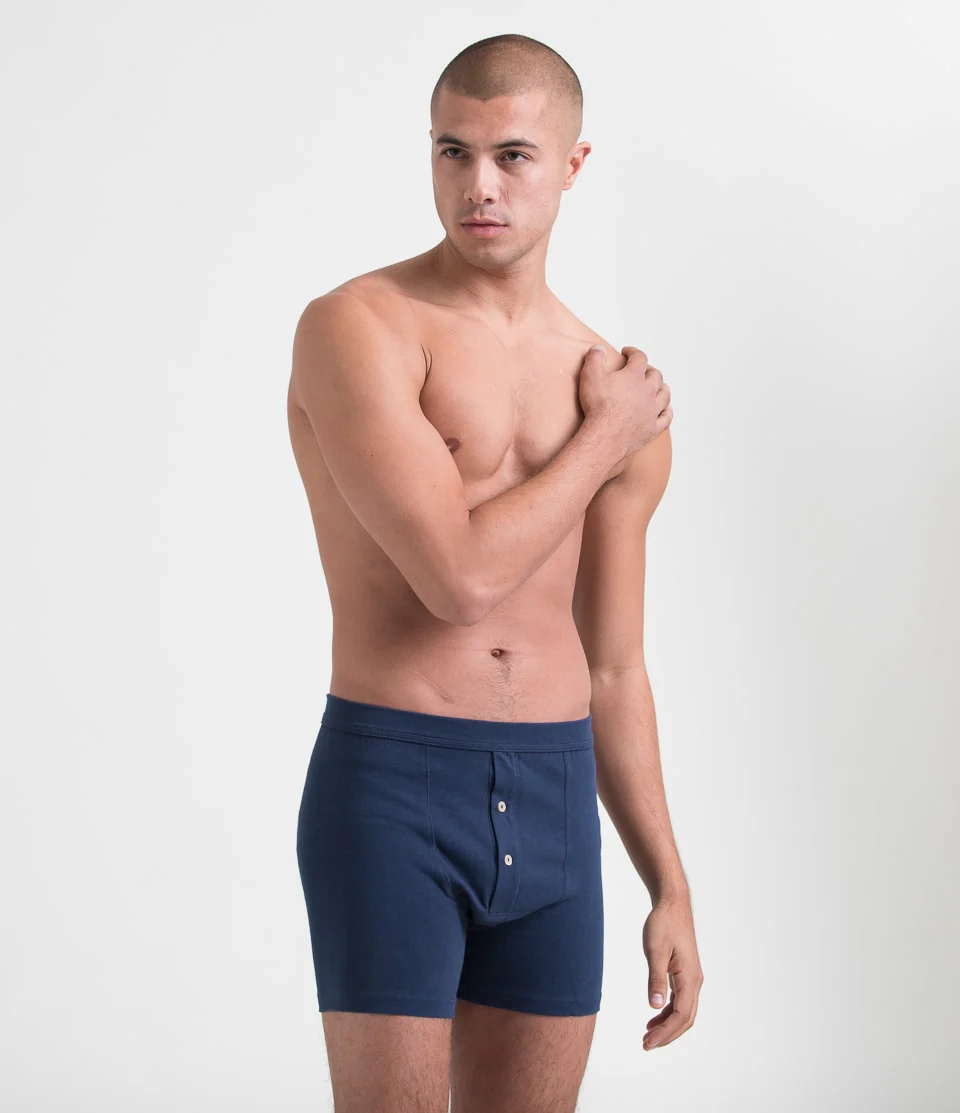 255 Loopwheeled Midweight Button Fly Boxer - Image 3