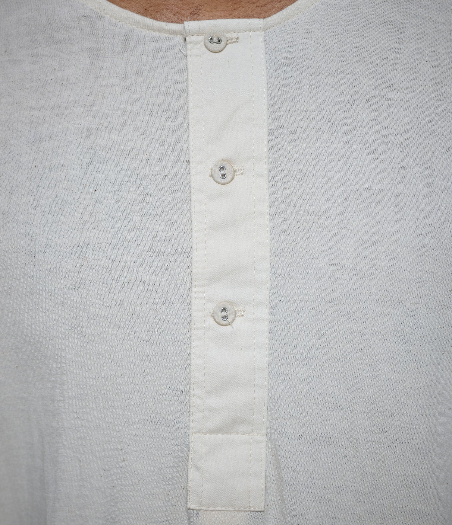 102 Loopwheeled Maco-Imit Long Sleeve Henley - Image 3