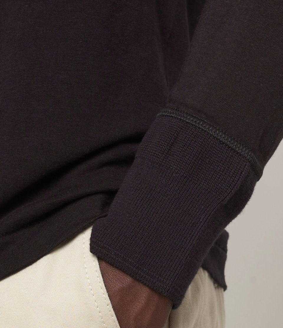 102 Loopwheeled Maco-Imit Long Sleeve Henley - Image 3