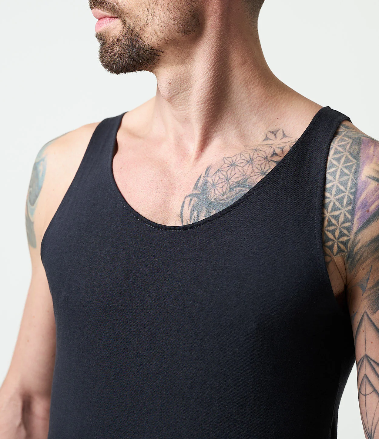 136 Loopwheeled Maco-Imit Tank Top - Image 3