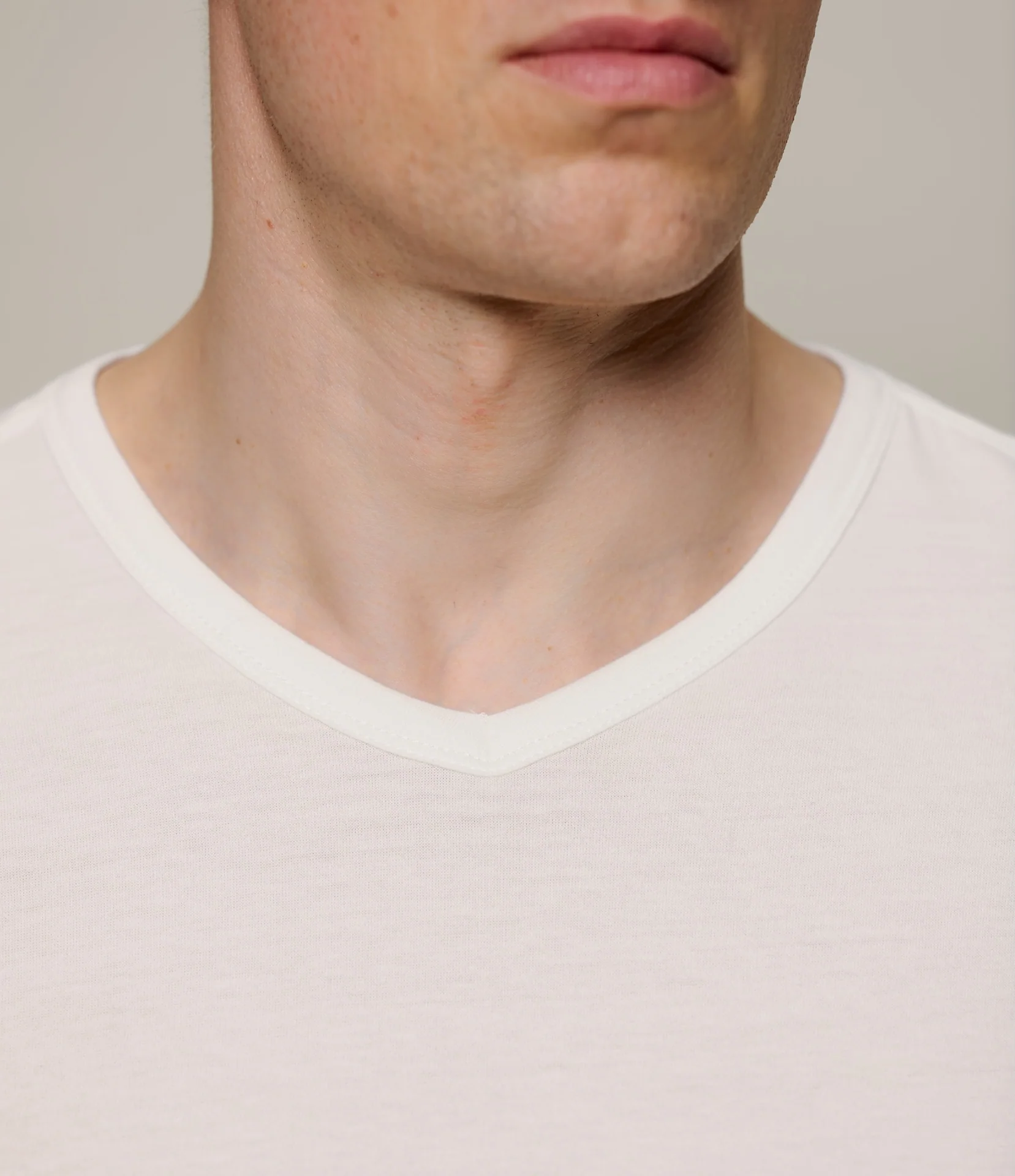 Soft Pima Cotton V-Neck T-Shirt - Image 4