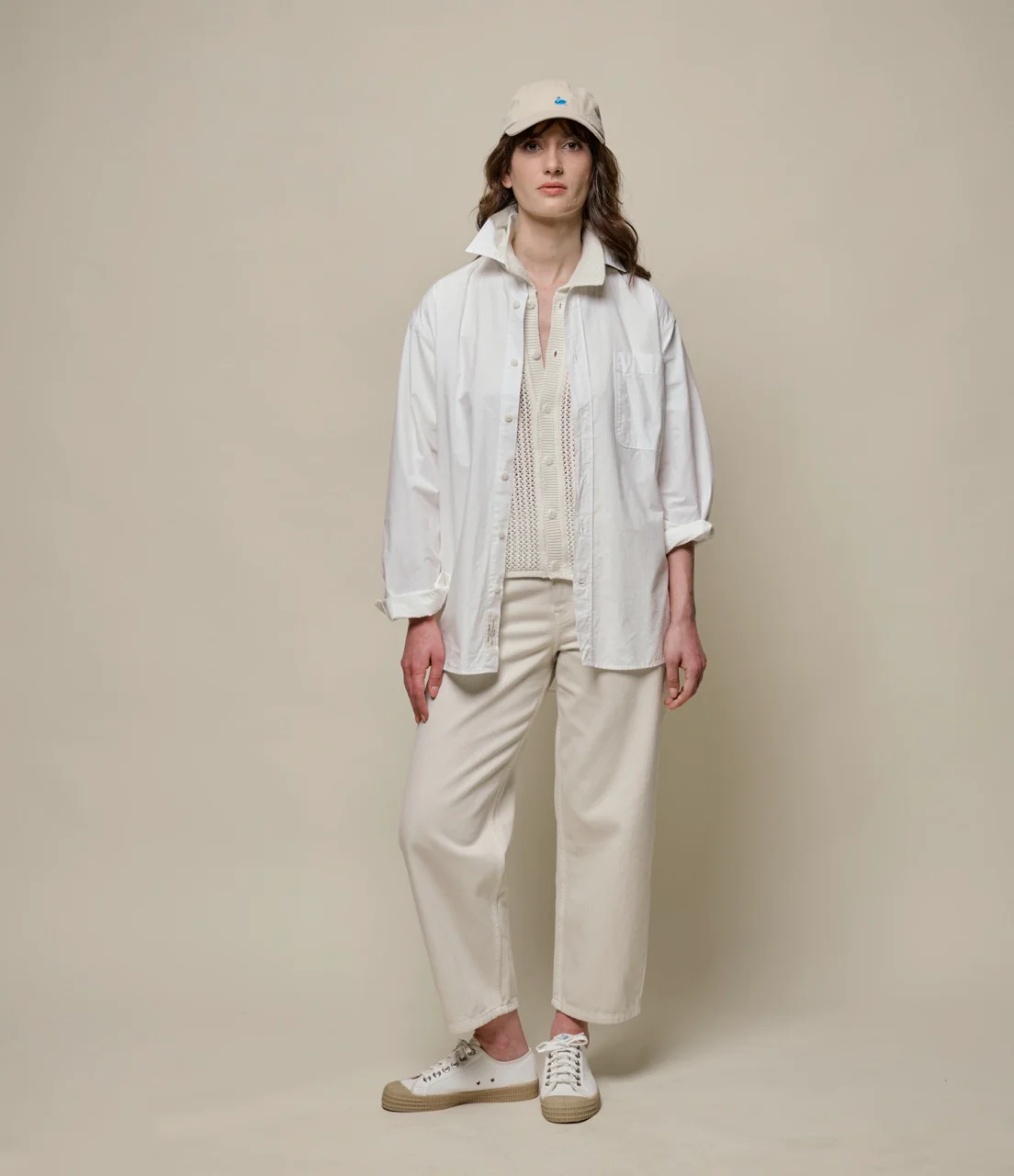 1960s Cropped Crochet Cotton Women's Shirt - Image 4