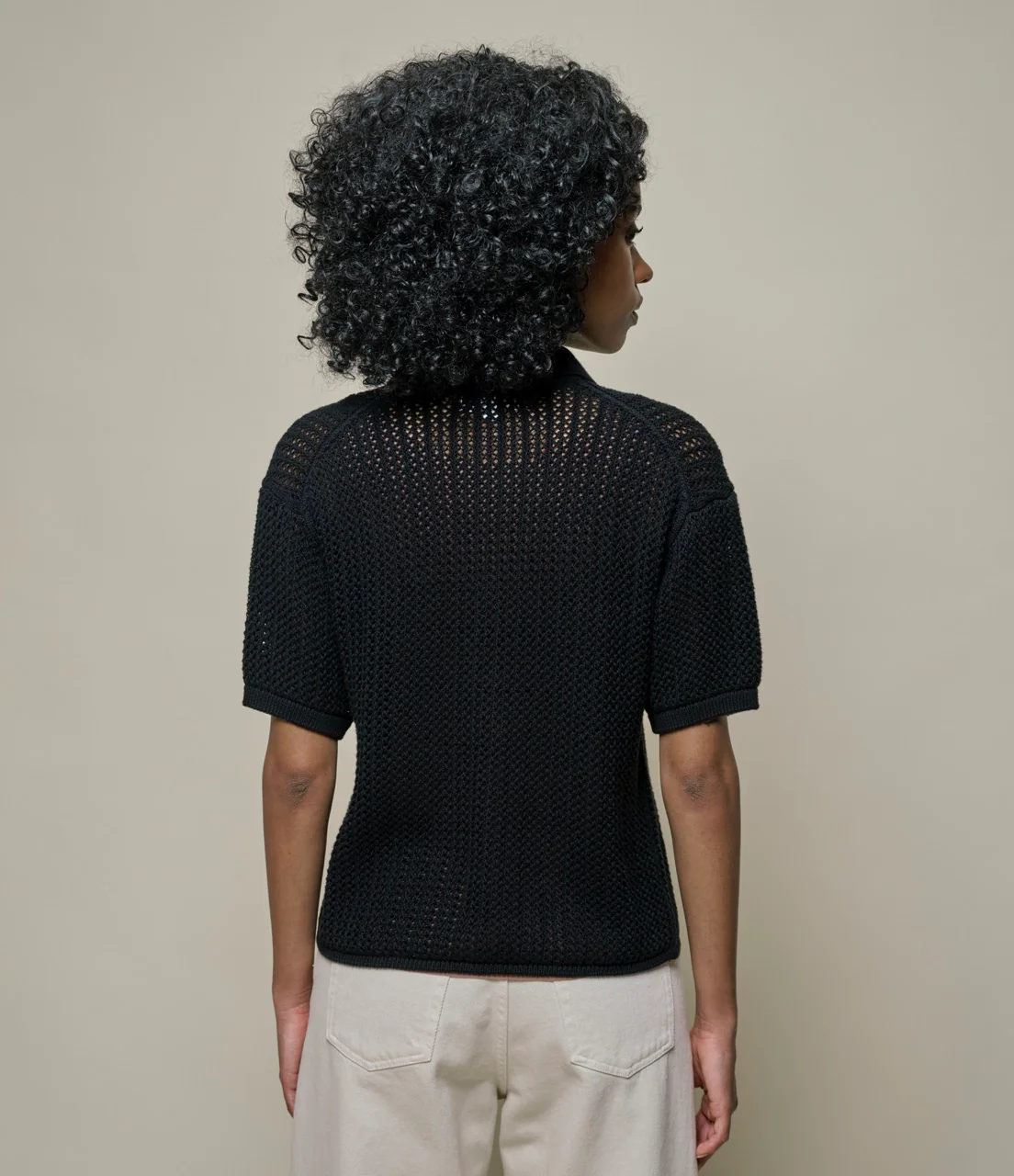 1960s Cropped Crochet Cotton Women's Shirt - Image 4